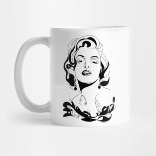 Marilyn Monroe Minimalist Line Art Design Mug